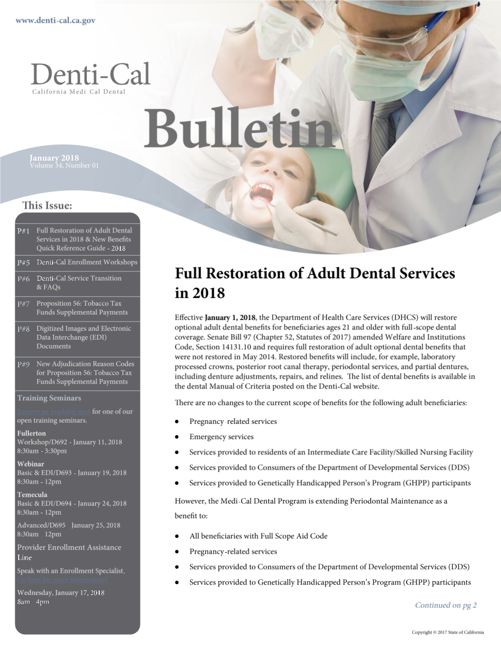 Medi-Cal Dental Provider Bulletin