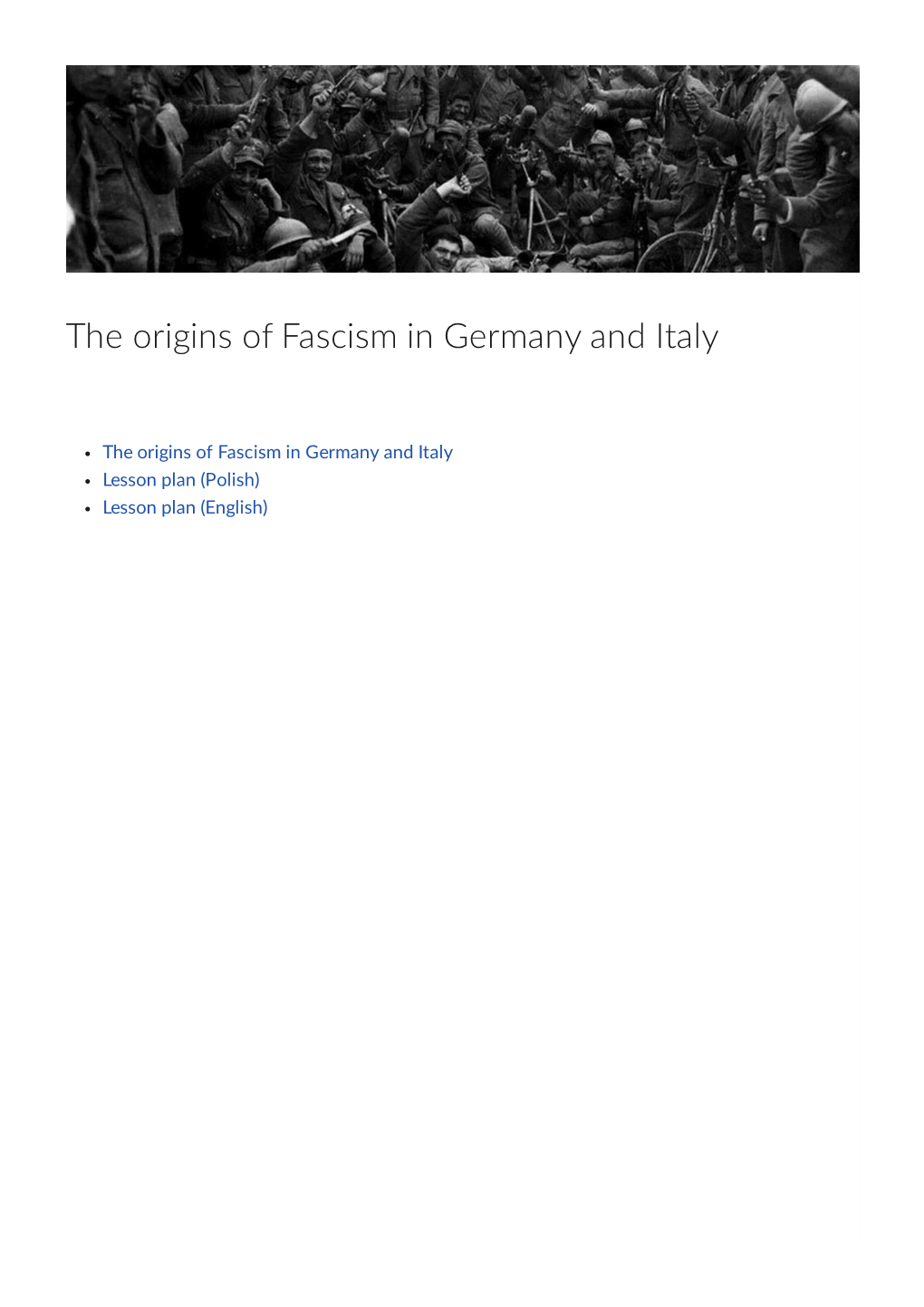 The Origins of Fascism in Germany and Italy