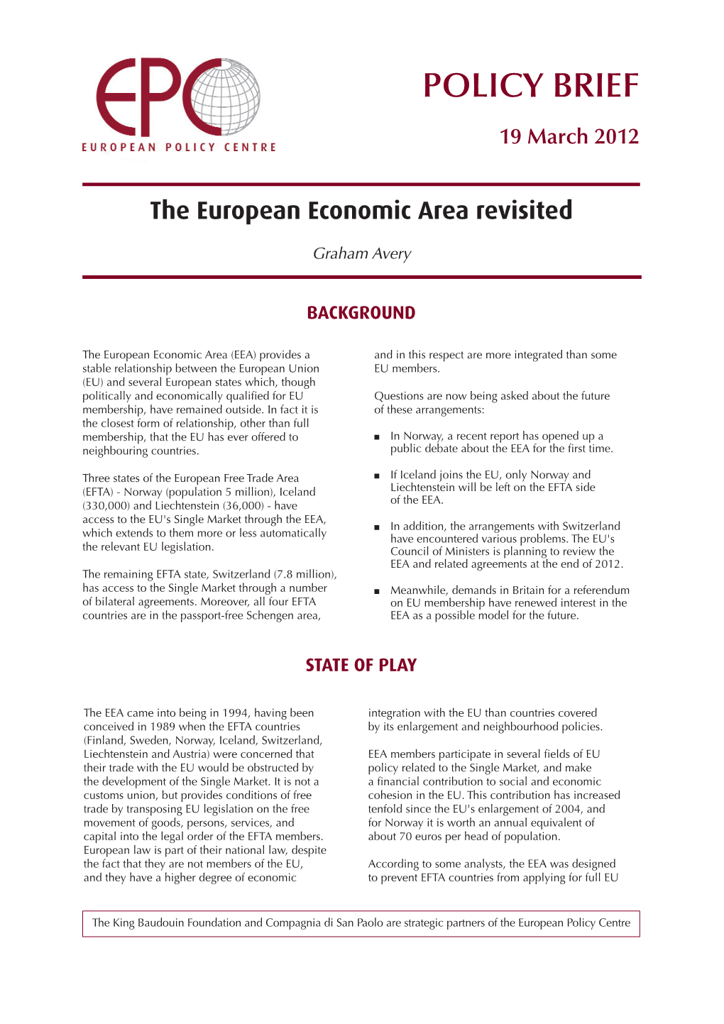 The European Economic Area Revisited