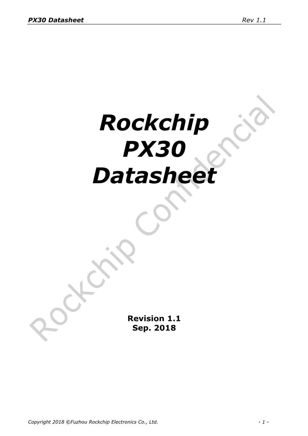 Rockchip PX30 Datasheet