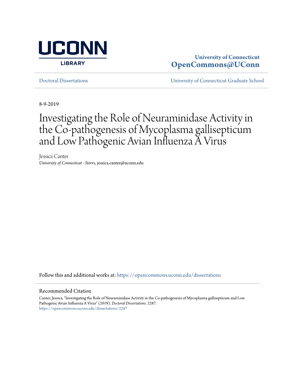 Investigating the Role of Neuraminidase Activity in the Co