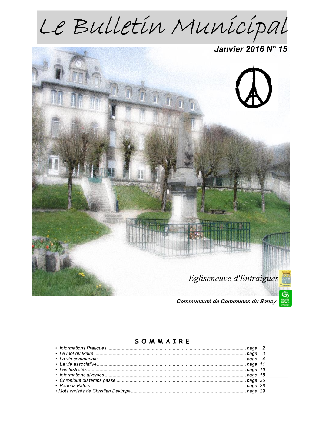 Le Bulletin Municipal Janvier 2016 N° 15