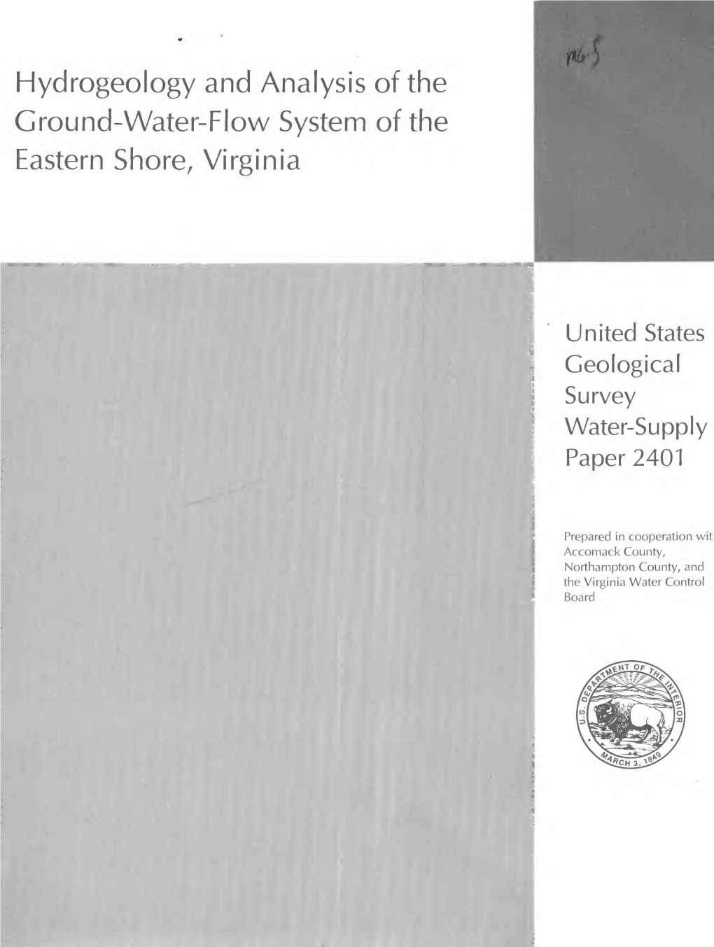 Hydrogeology and Analysis of the Ground-Water-Flow System of the Eastern Shore, Virginia