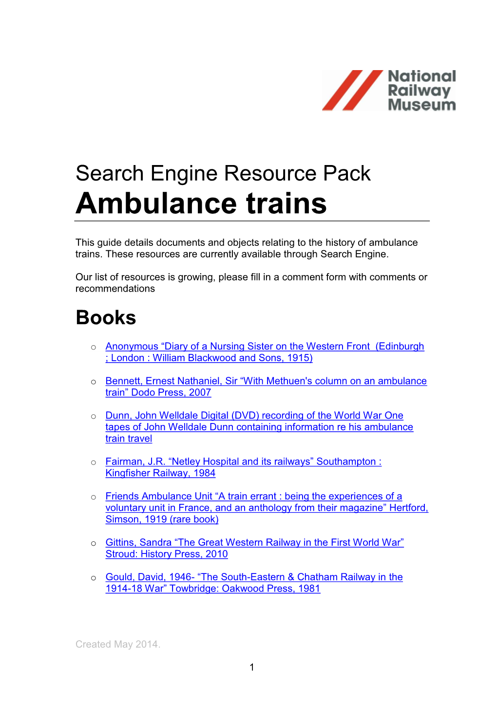 Ambulance Trains