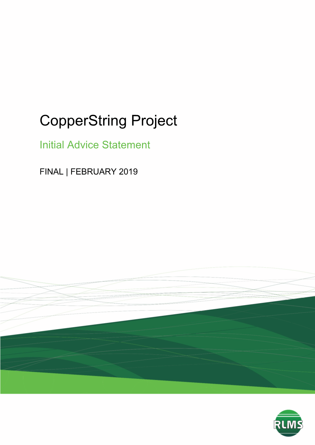 Copperstring Project Initial Advice Statement