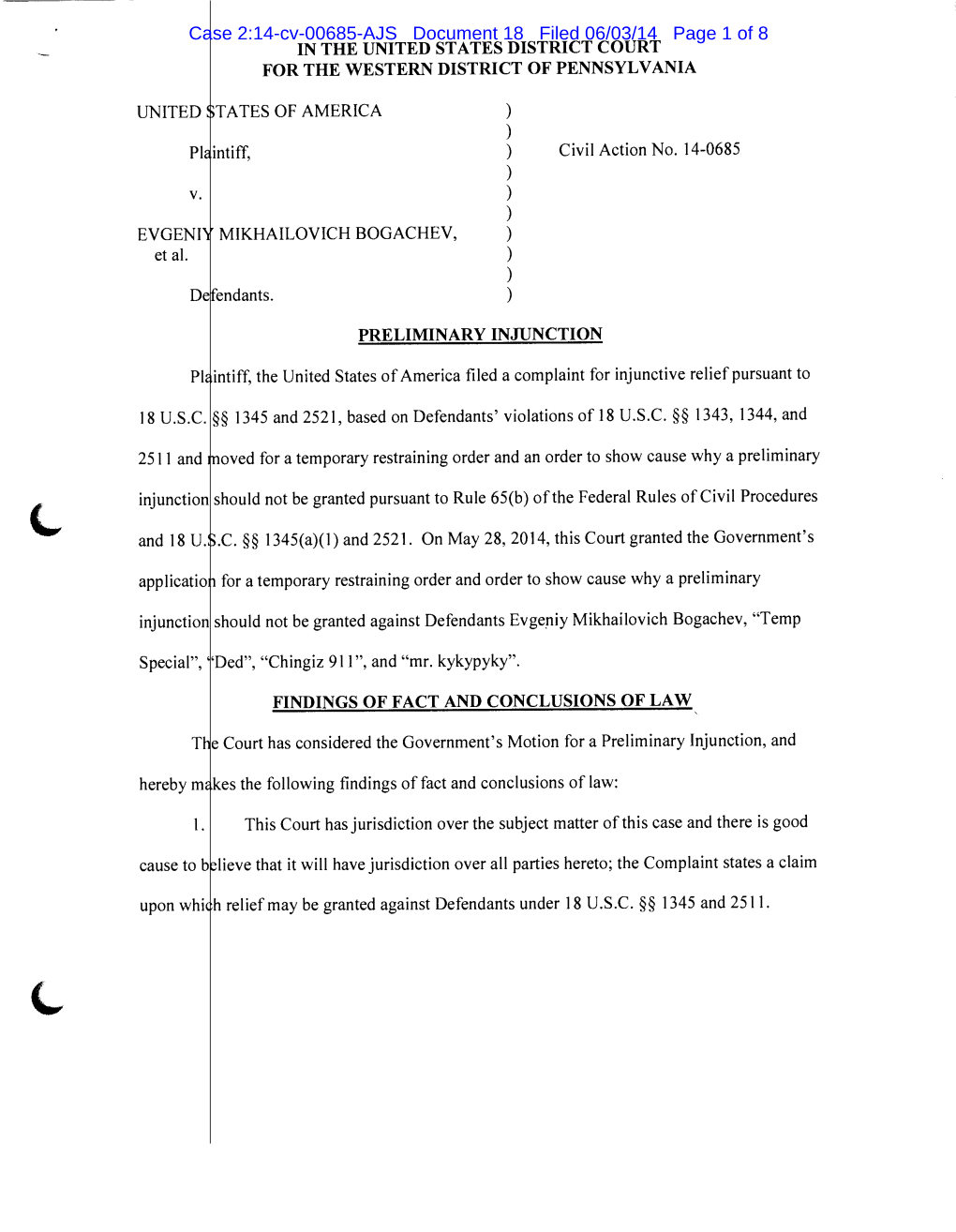 Preliminary Injunction