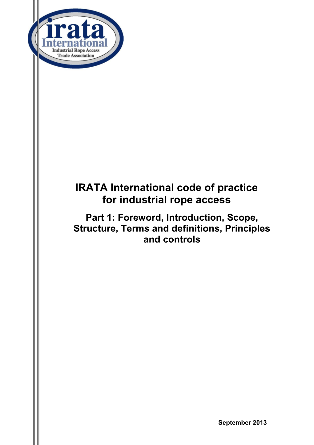 IRATA International Code of Practice for Industrial Rope Access