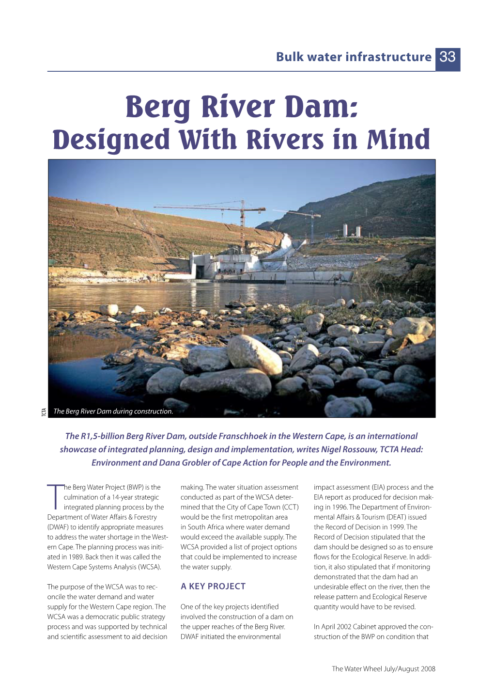 Berg River Dam: Designed with Rivers in Mind