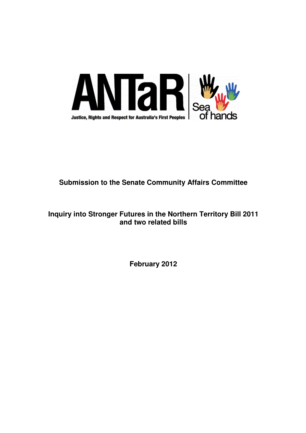 Submission to the Senate Community Affairs Committee Inquiry Into