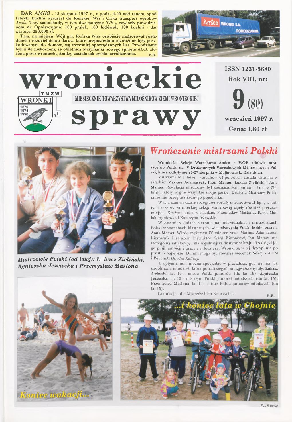 Wronieckie Sprawy 9 (80) '97 AKTUALNOŚCI