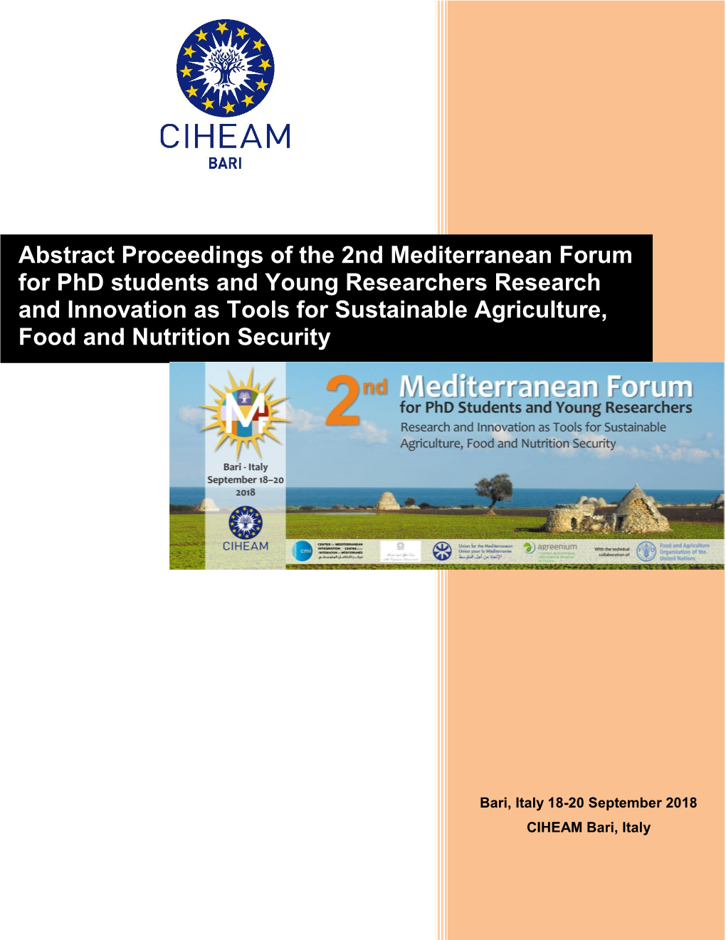 Abstract Proceedings of the 2Nd Mediterranean Forum