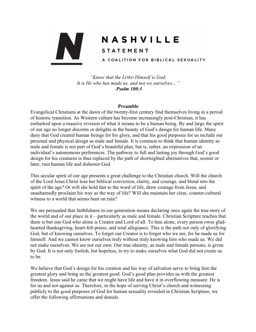 Nashville Statement