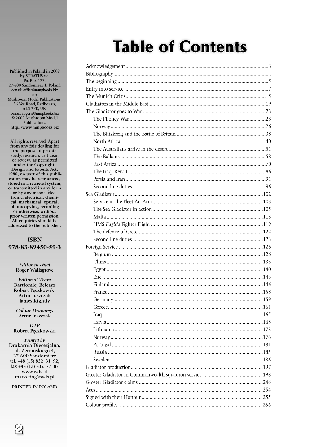 Table of Contents