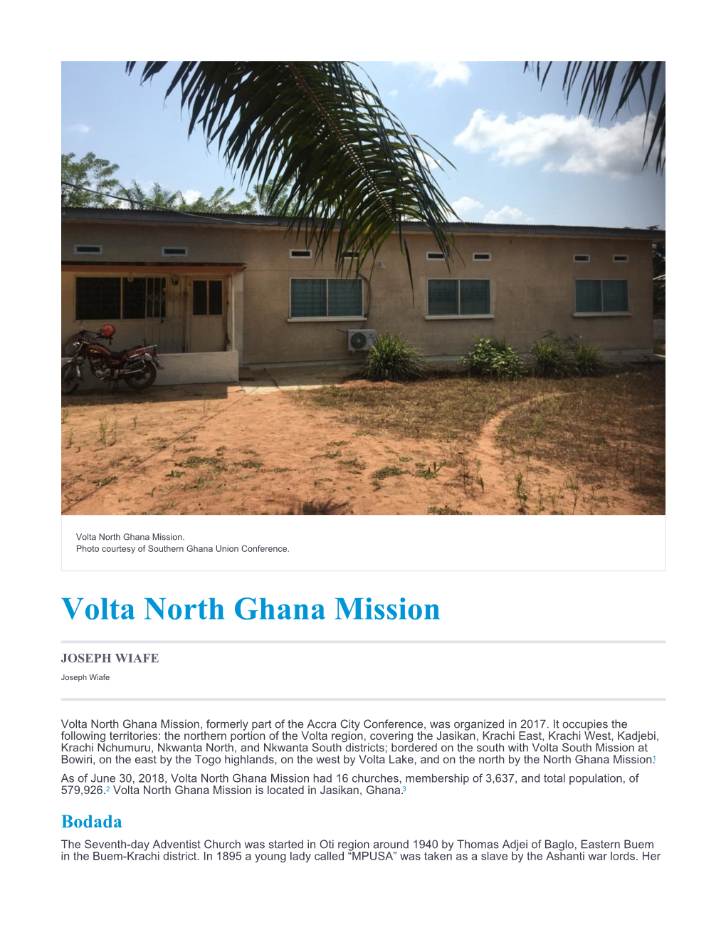 Volta North Ghana Mission