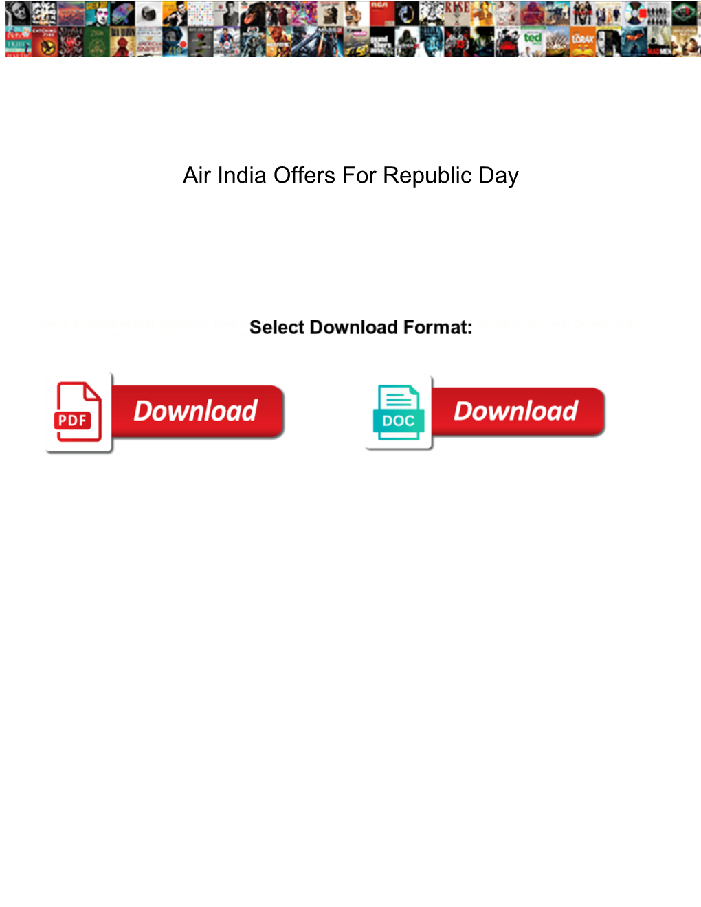 Air India Offers for Republic Day