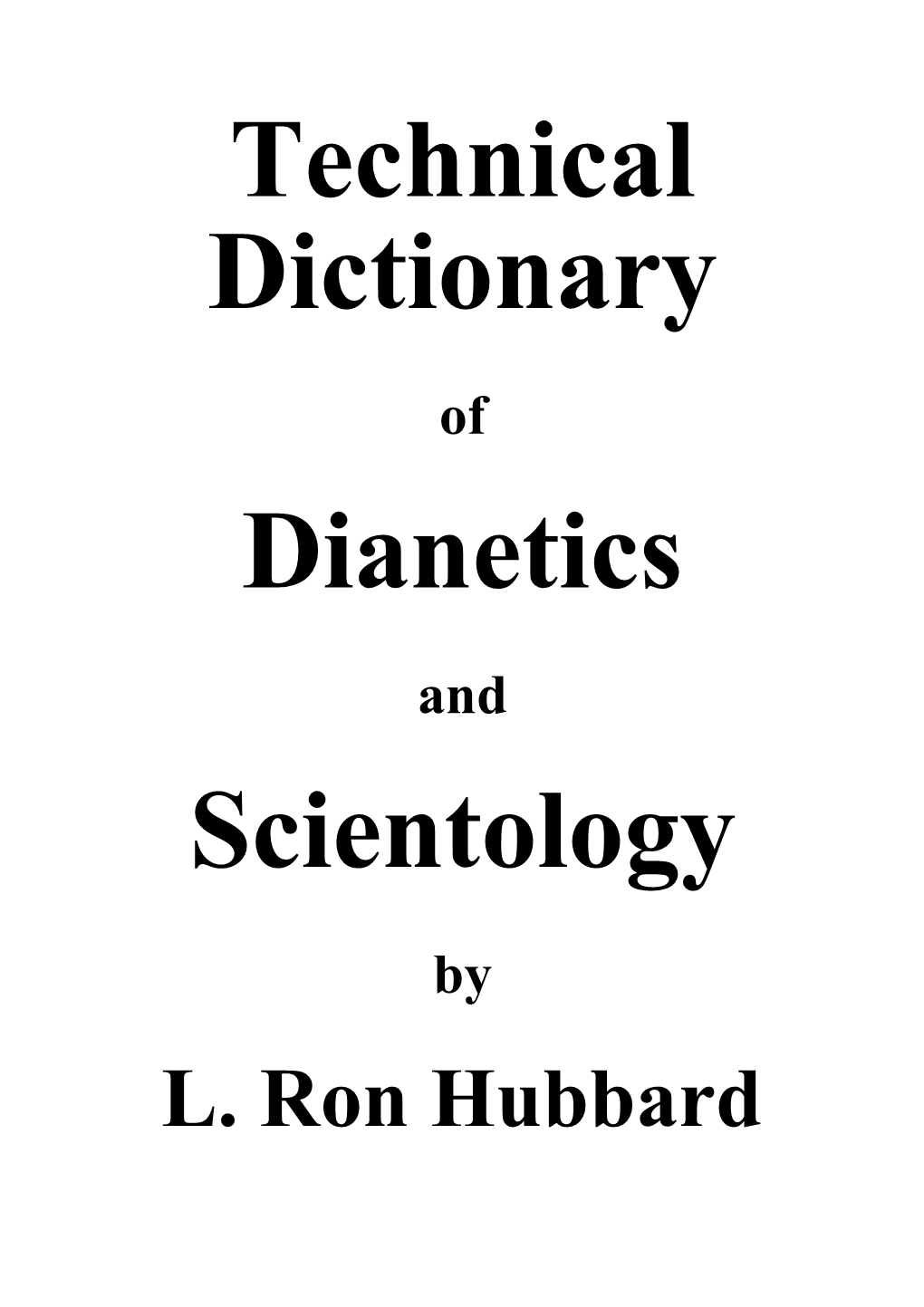 L. Ron Hubbard Guide to the Dictionary