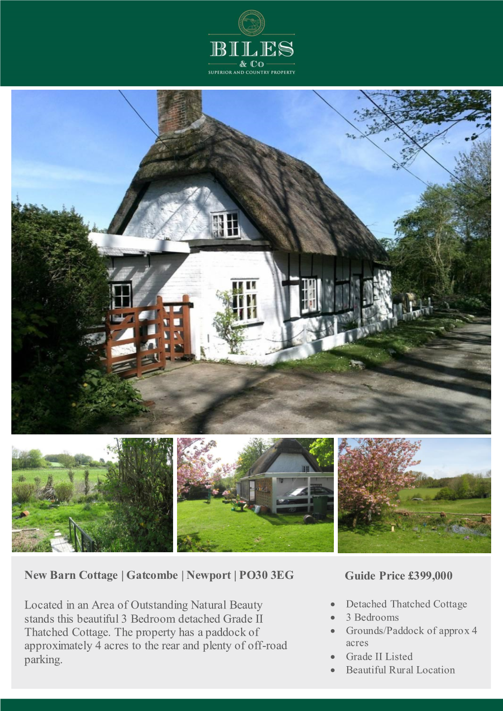 New Barn Cottage | Gatcombe | Newport | PO30 3EG Guide Price £399,000