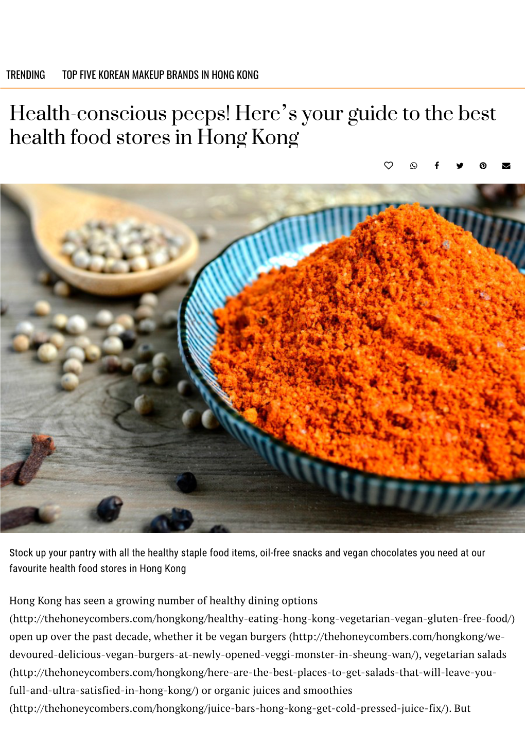 Health-Conscious Peeps! Here S Your Guide to the Best Health Food Stores in Hong Kong � ! " # $ %