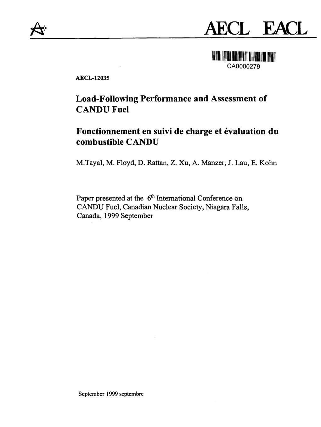 Load-Following Performance and Assessment of CANDU Fuel