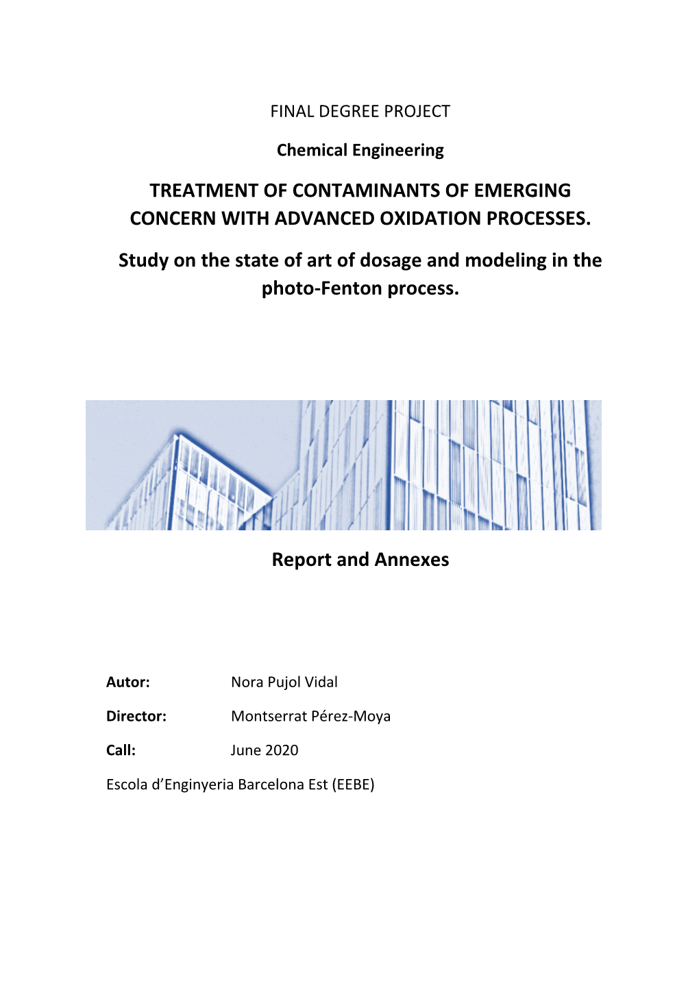 Treatment of Contaminants of Emerging Concern with Advanced Oxidation Processes