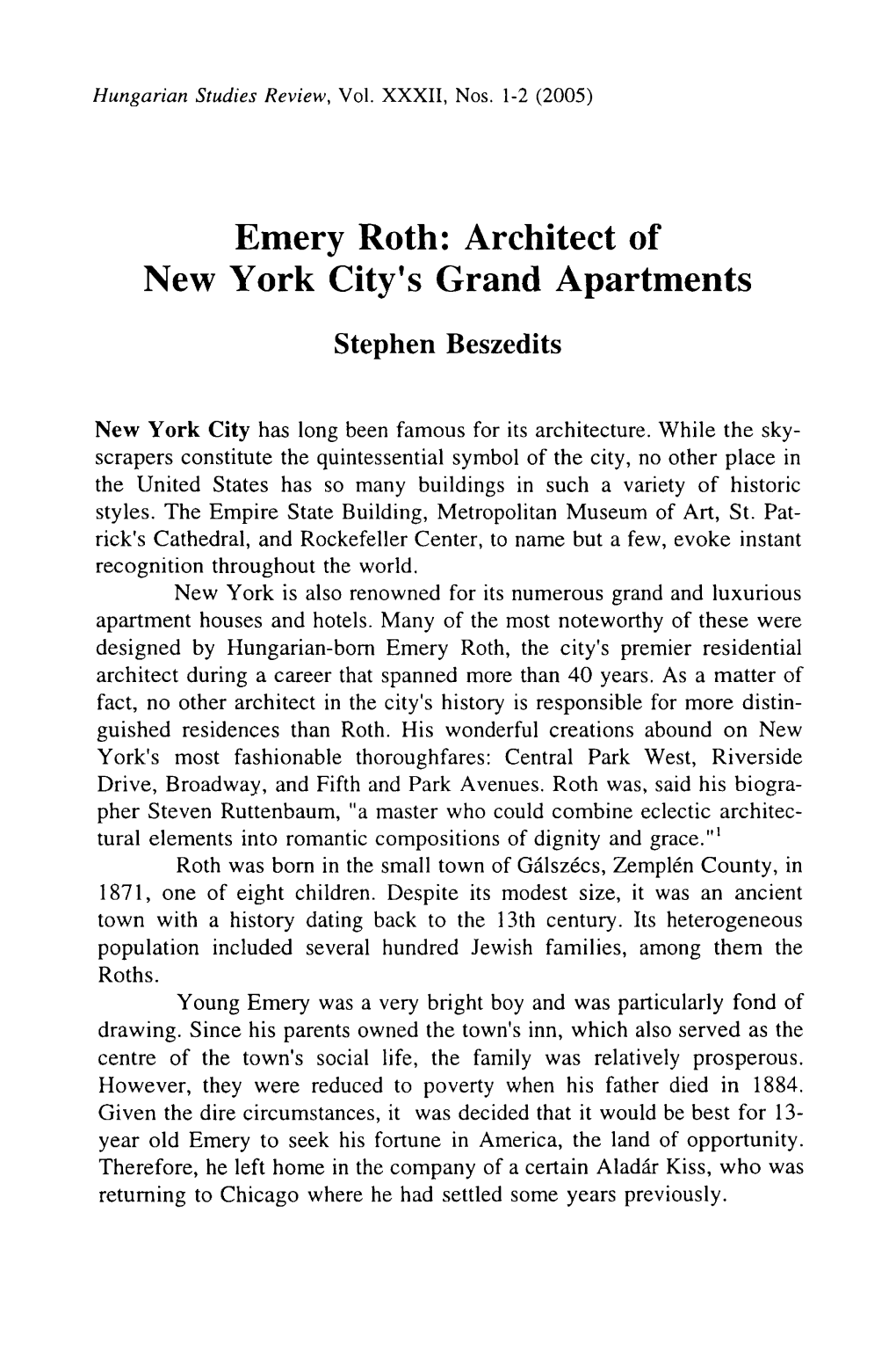 Emery Roth: Architect of New York City's Grand Apartments