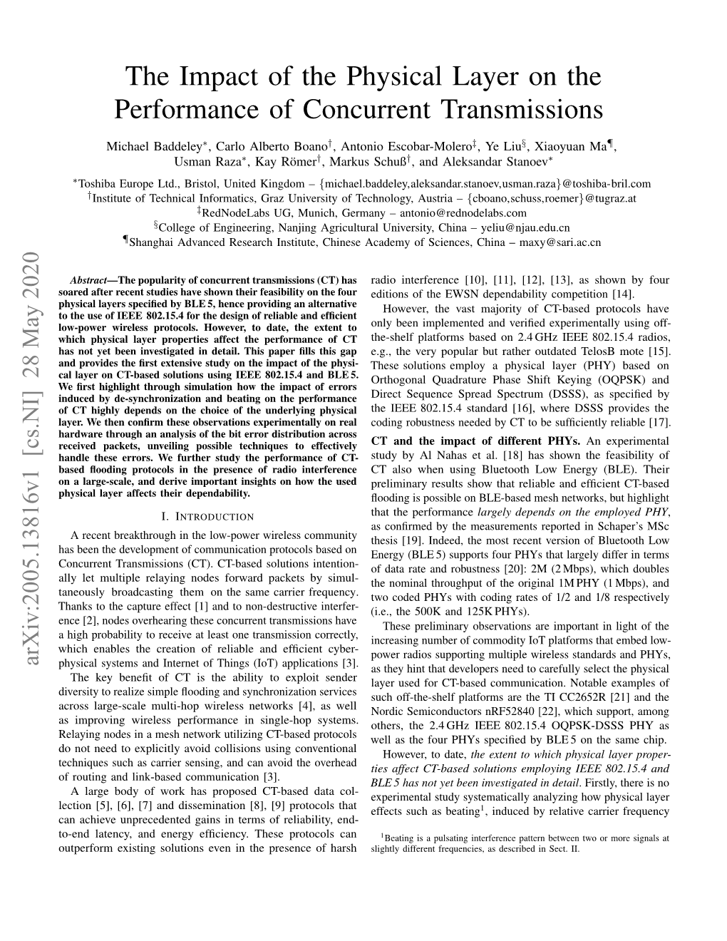 The Impact of the Physical Layer on the Performance of Concurrent Transmissions