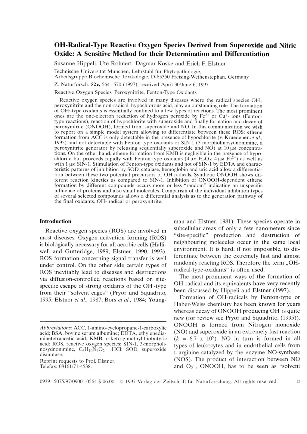 OH-Radical-Type Reactive Oxygen Species Derived from Superoxide