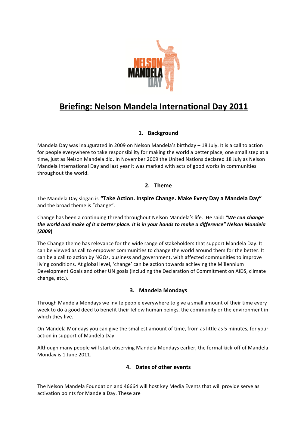 Nelson Mandela International Day 2011