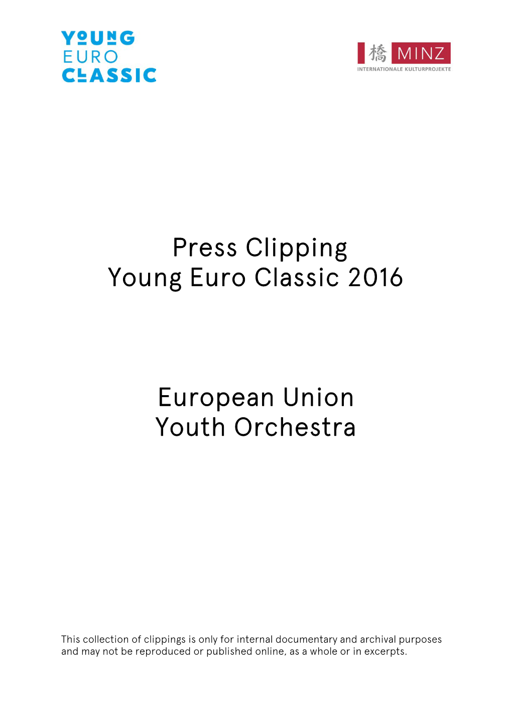 Young Euro Classic 2016