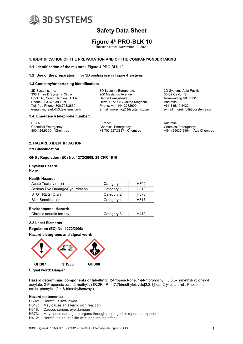 Safety Data Sheet