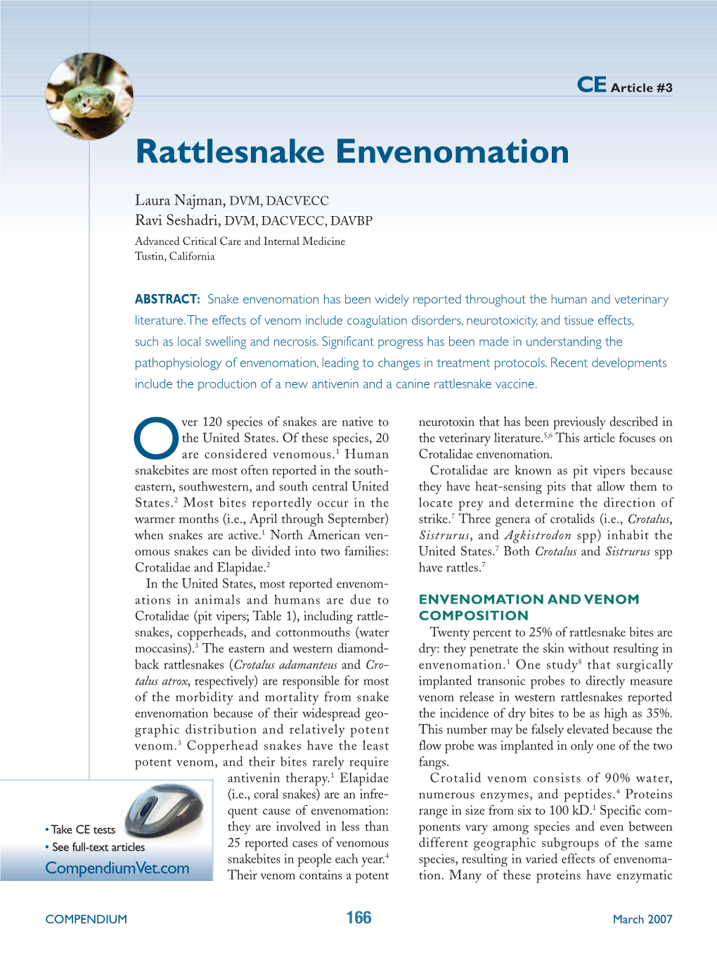 Rattlesnake Envenomation