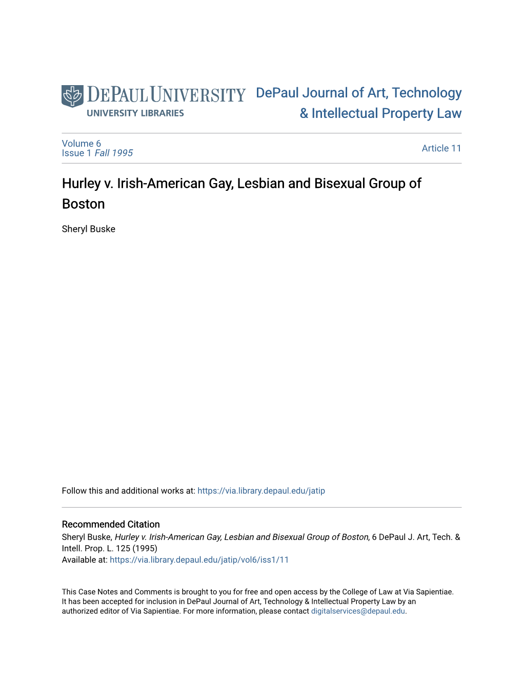 Hurley V. Irish-American Gay, Lesbian and Bisexual Group of Boston