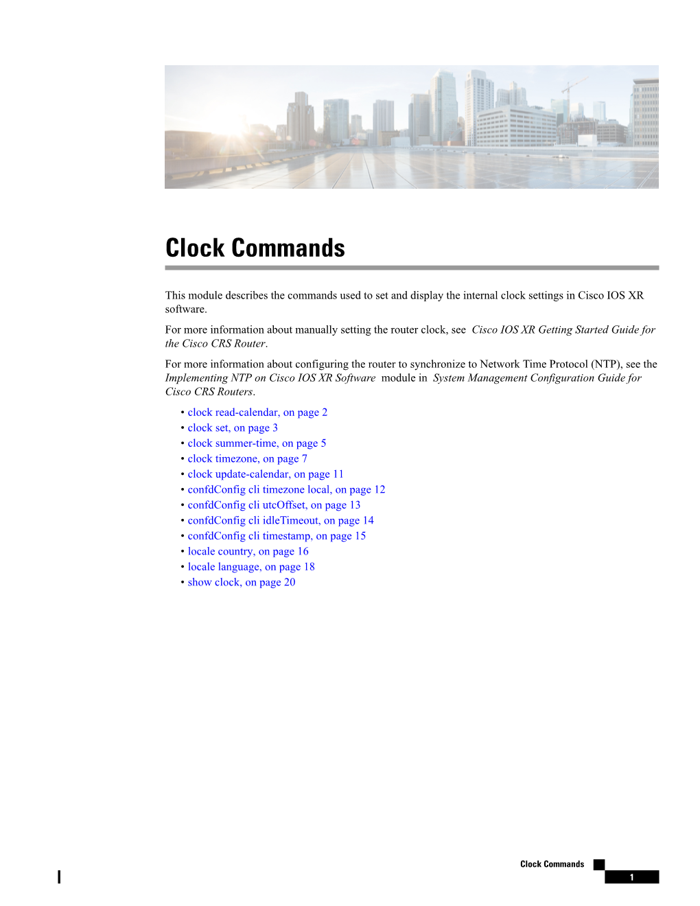 Clock Commands