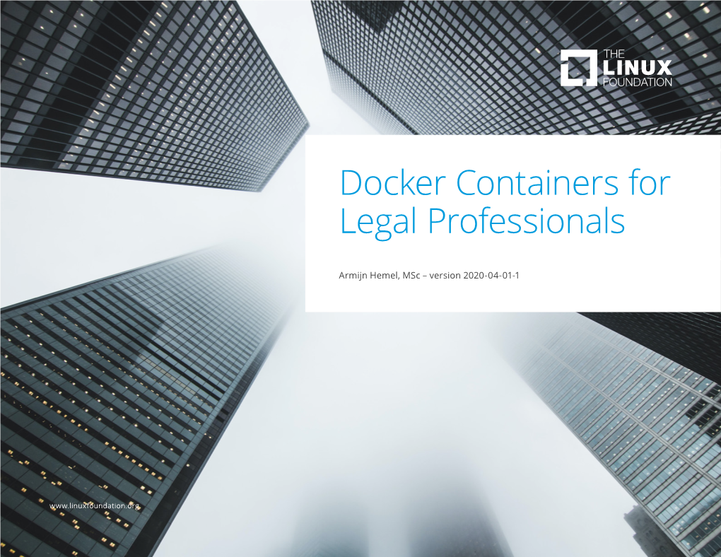 Docker Containers for Legal Professionals