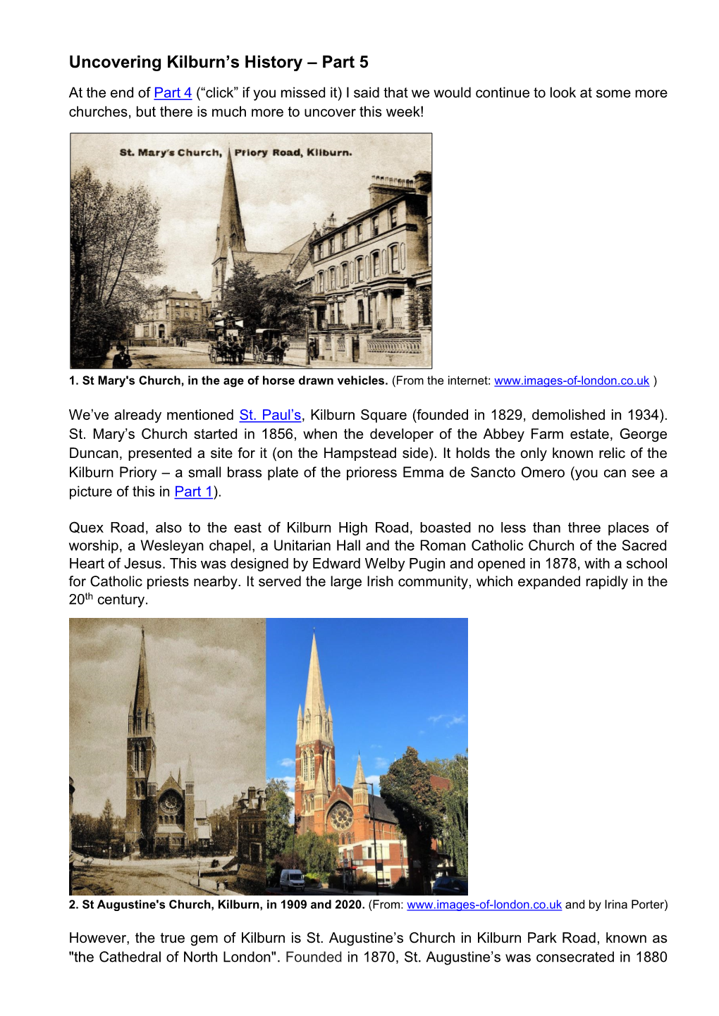 Uncovering Kilburn's History