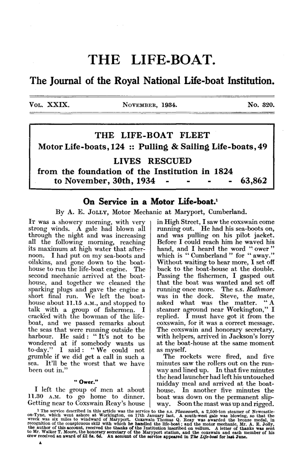 The Journal of the Royal National Life-Boat Institution