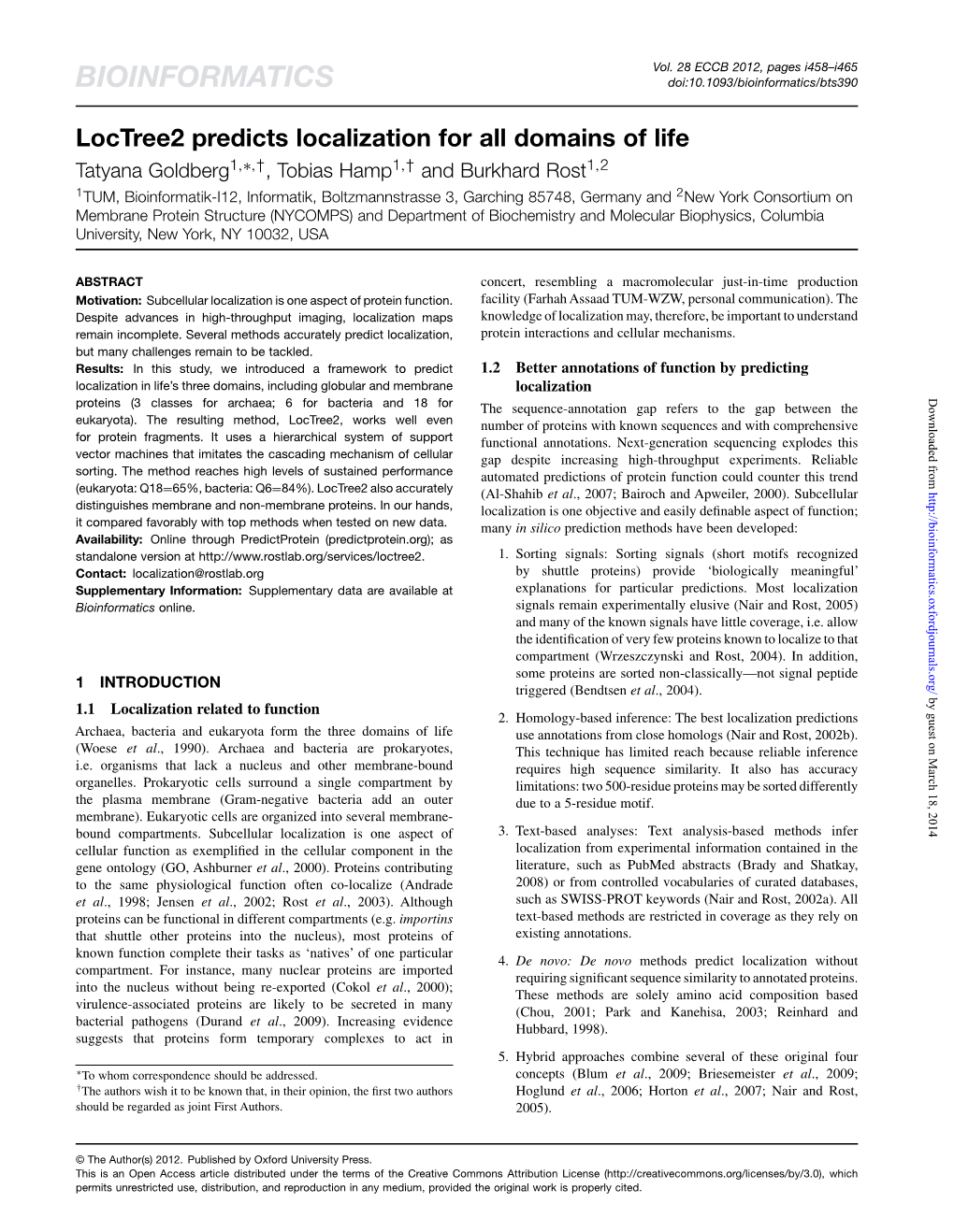 BIOINFORMATICS Doi:10.1093/Bioinformatics/Bts390