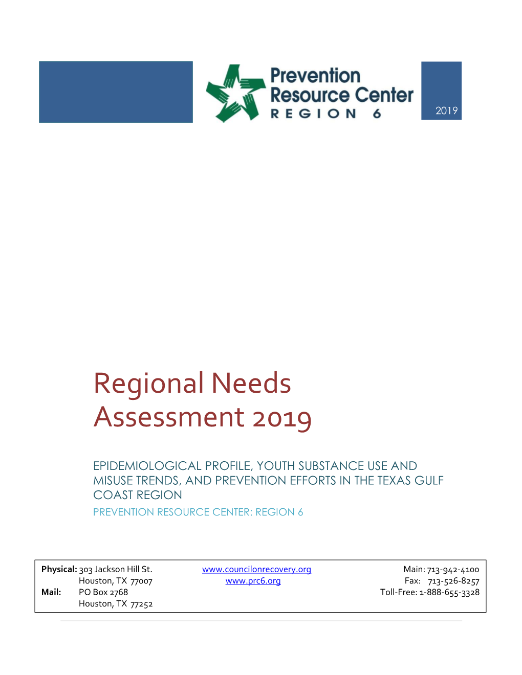 2019 Regional Needs Assessment