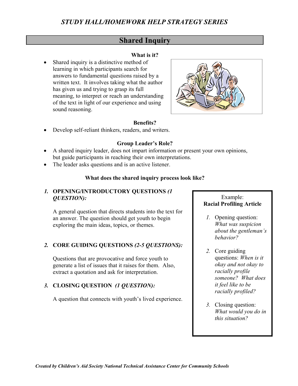 Study Hall/Homework Help Strategy Series