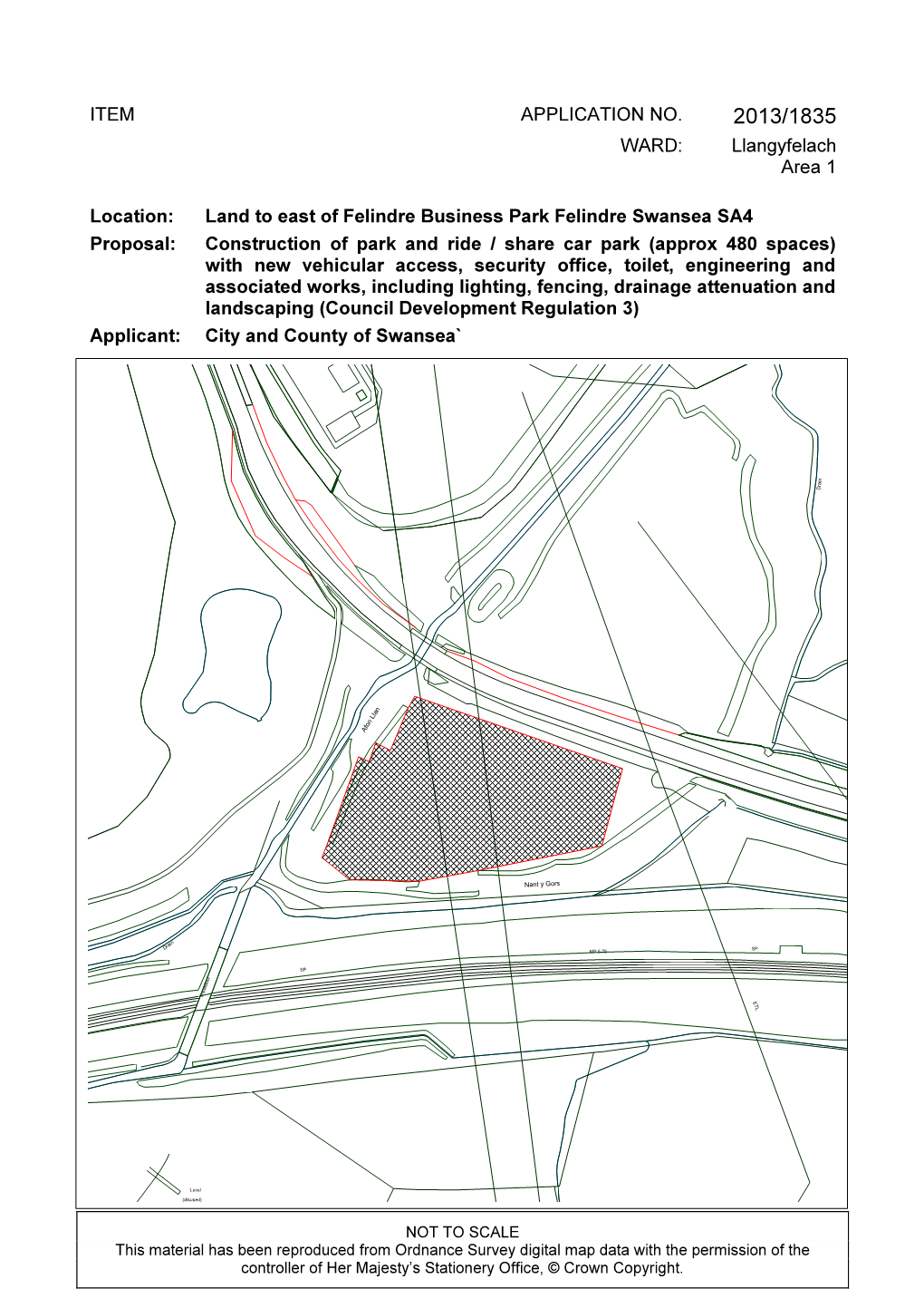 Land to East of Felindre Business Park Felindre Swansea SA4 Proposal