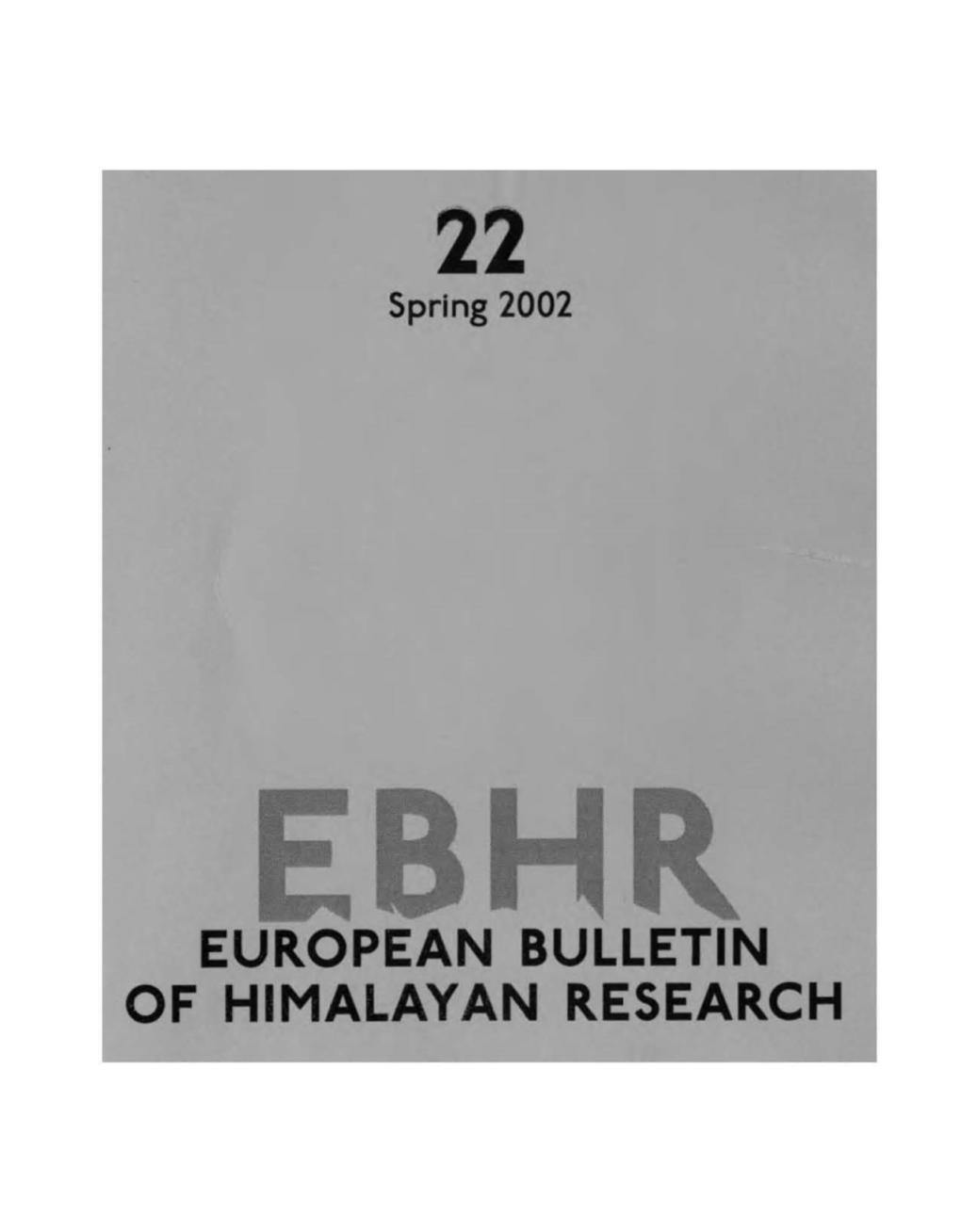 European Bulletin of Himalayan Research (EBHR)