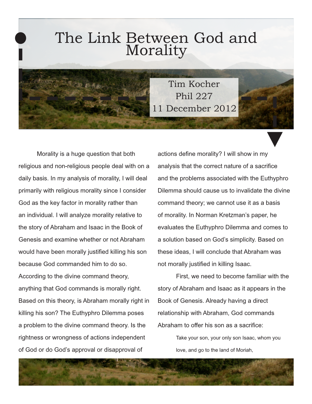 The Link Between God and Morality