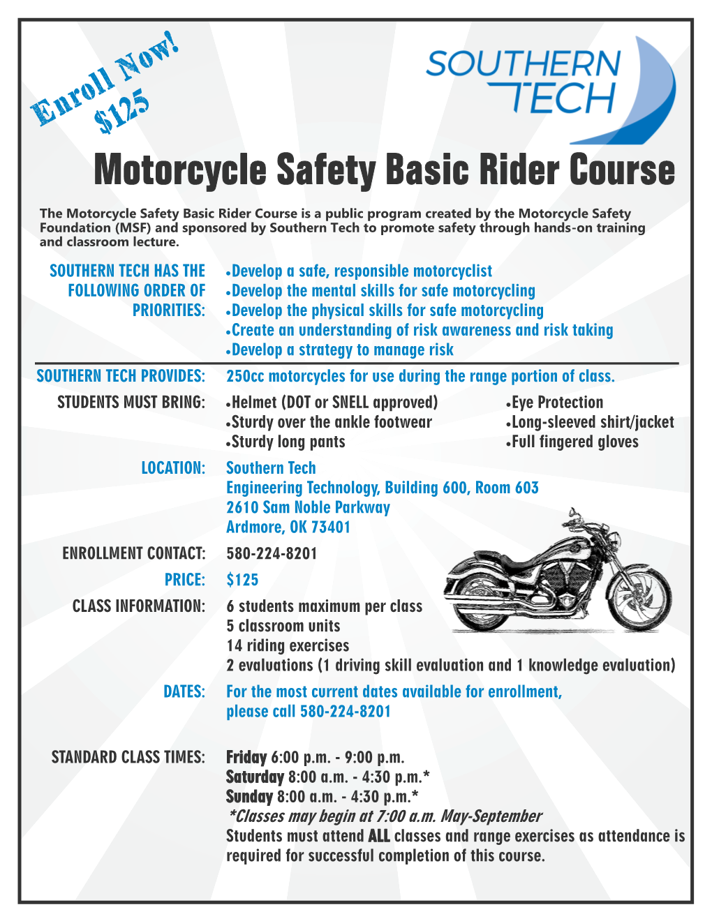 Motorcycle Safety Basic Rider Course