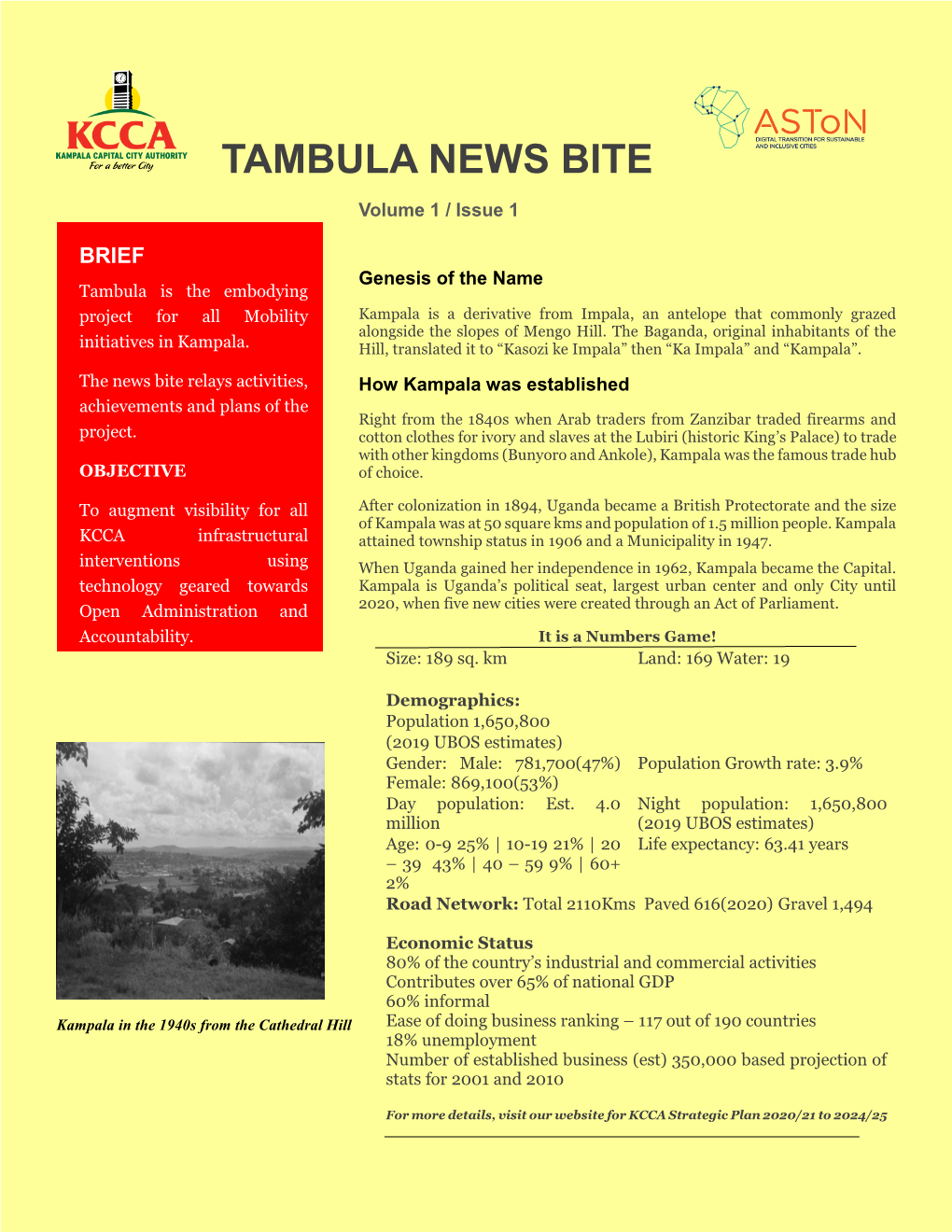 TAMBULA NEWS BITE Volume 1 / Issue 1