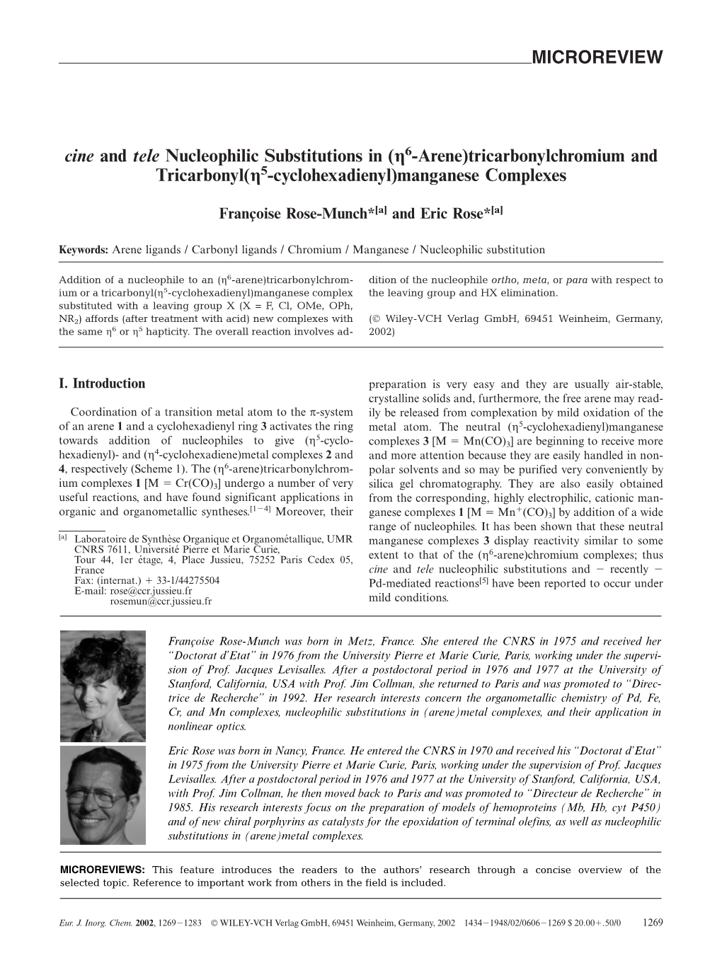 MICROREVIEW Cine and Tele Nucleophilic