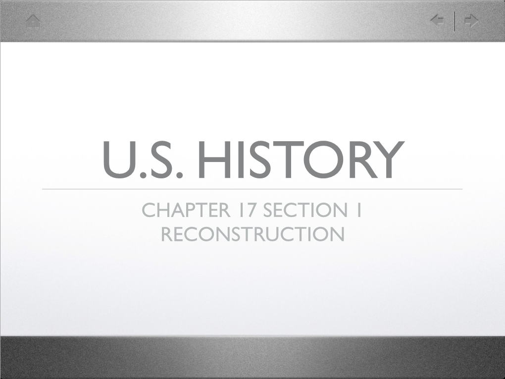 Chapter 17 Section 1 Reconstruction Board Questions