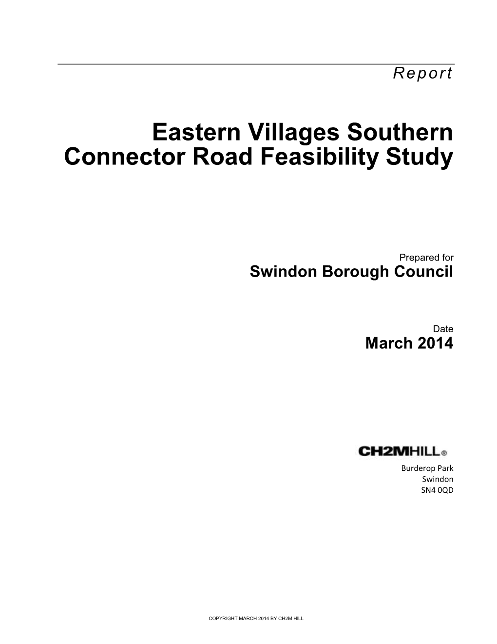 Eastern Villages Southern Connector Road Feasibility Study