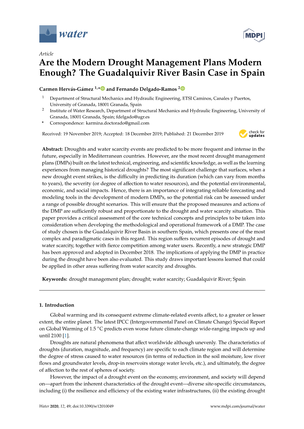 The Guadalquivir River Basin Case in Spain