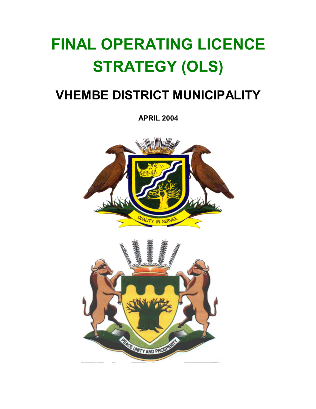 Vhembe District ... Ating Licence Strategy.Pdf