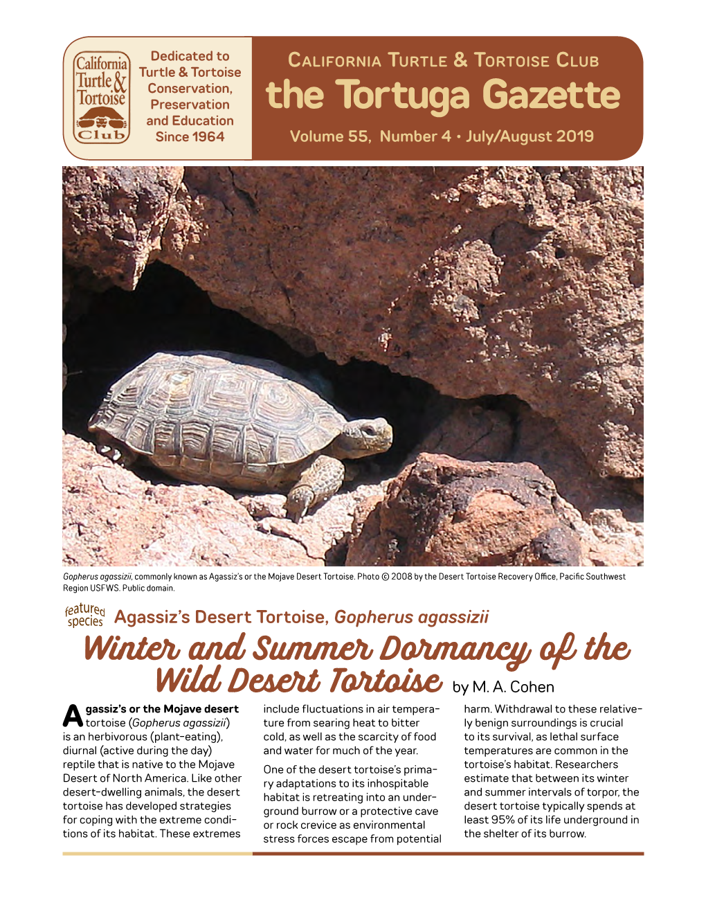 The Tortuga Gazette and Education Since 1964 Volume 55, Number 4 • July/August 2019